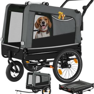 Remorque vélo chien 3-en-1 pliable 40 kg max – tectake WoofRider