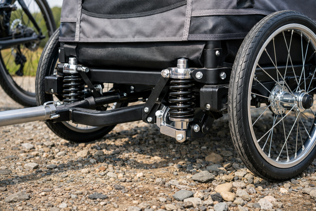 amortisseurs remorque vélo chien