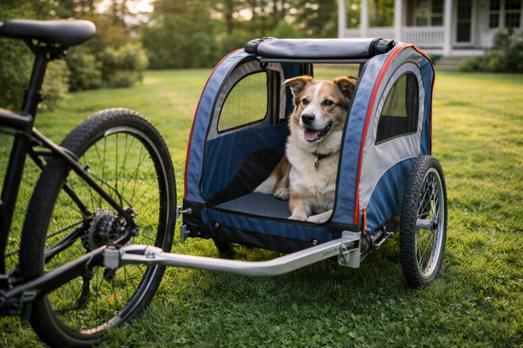 fabriquer remorque vélo chien