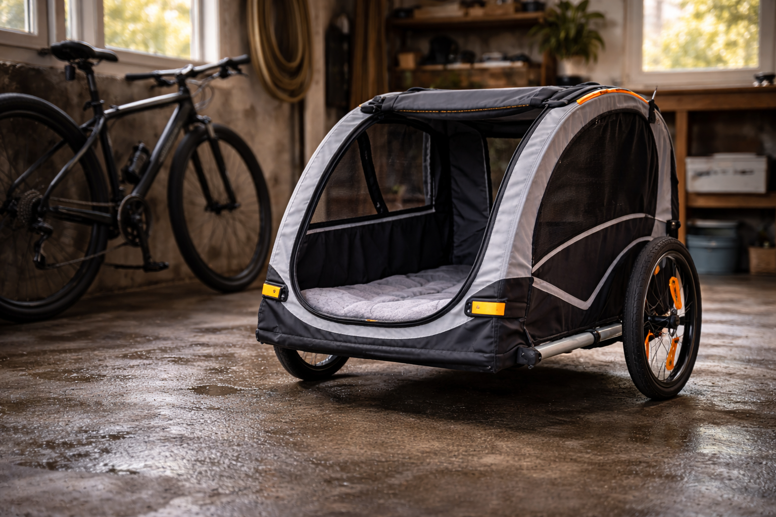 moisissure remorque vélo chien