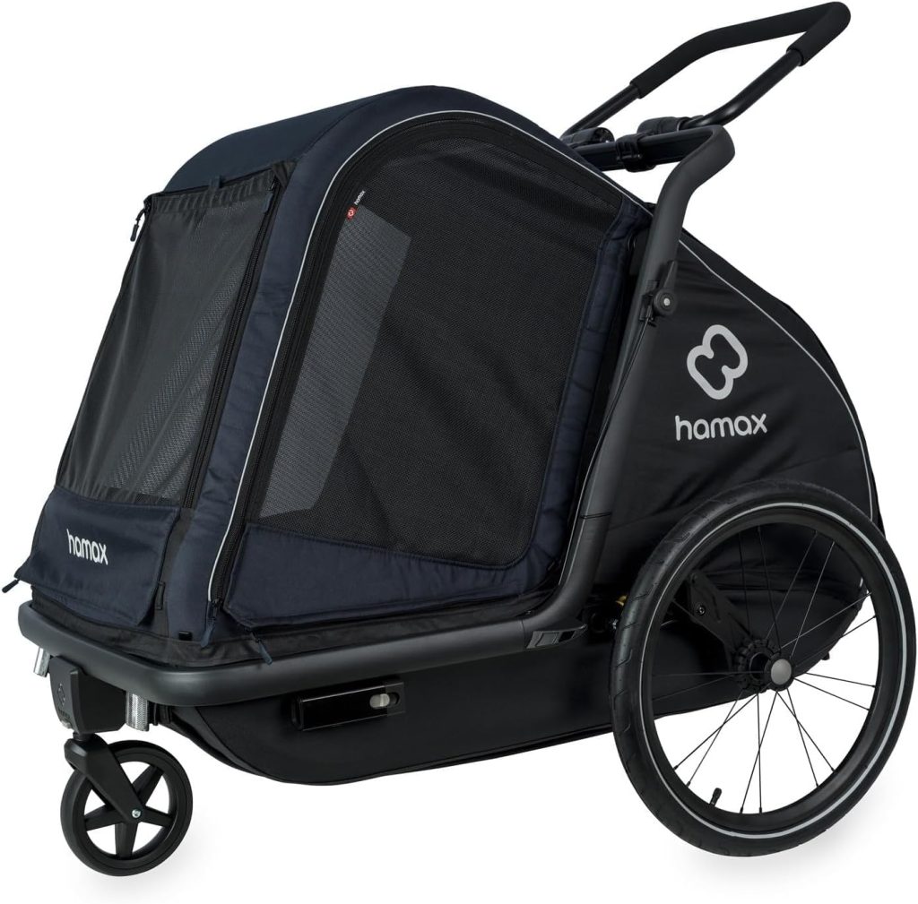 remorque vélo chien 45kg kit poussette Hamax