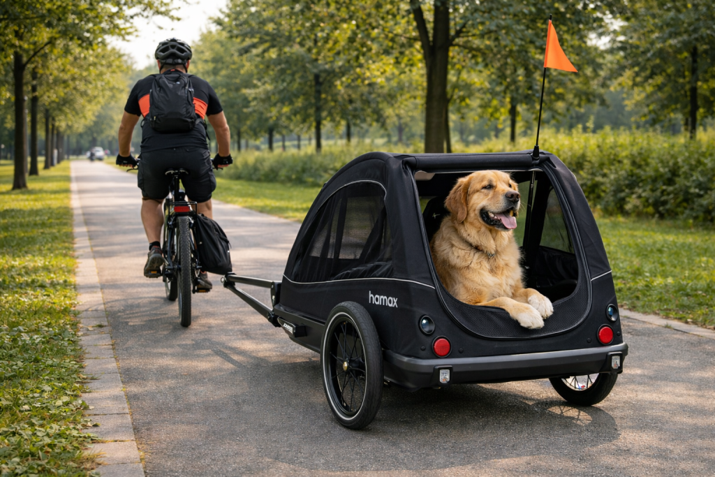 remorque vélo pour chien hamax