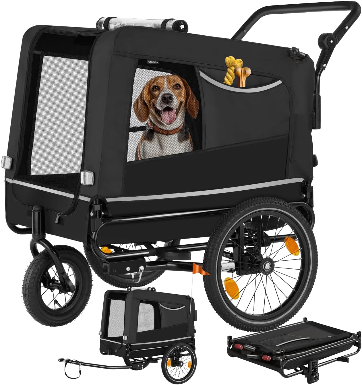 remorque vélo tout terrain pliable moyen chien