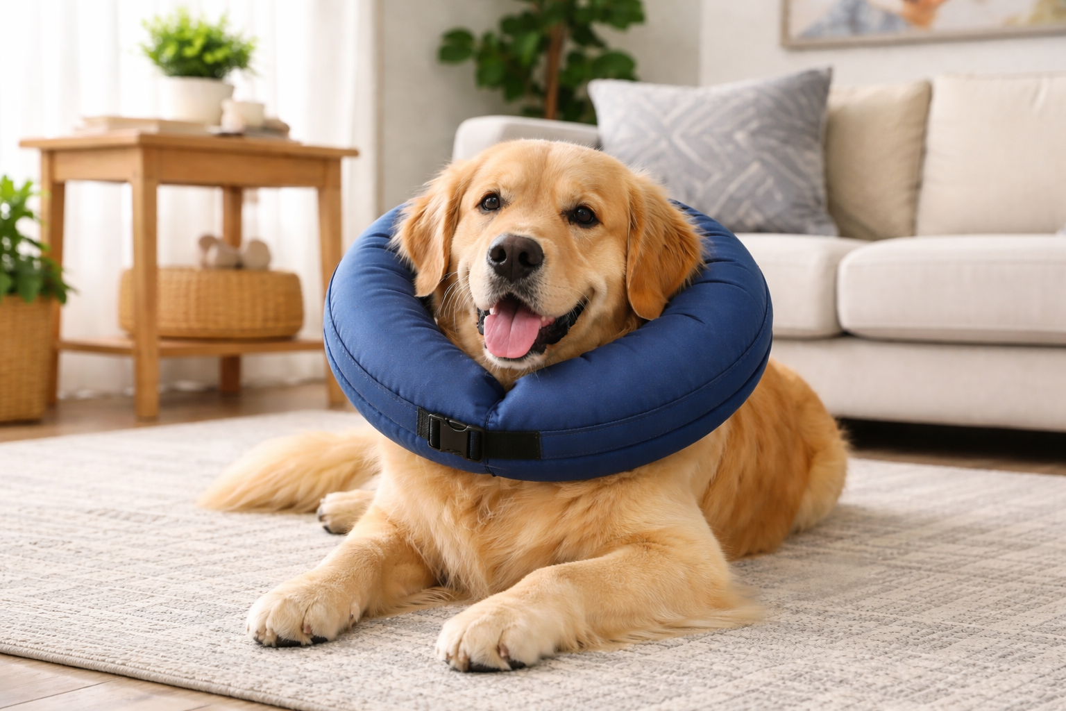 collerette chien gonflable