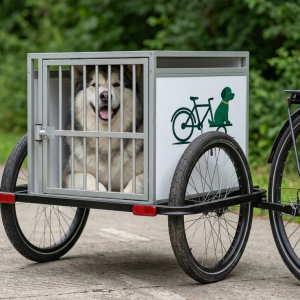 Remorque vélo cage rigide pour chien 70 kg