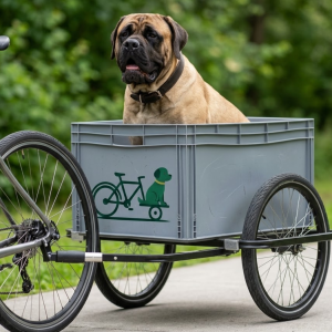 Remorque vélo pour chien 70kg caisse plastique